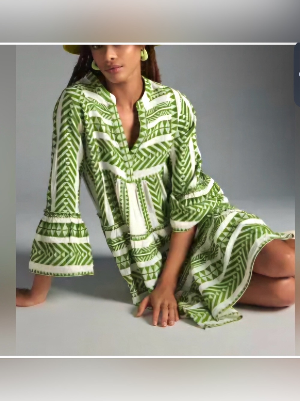 Devotion Twins Embroidered Ella Tunic Boho Resortwear Dress Size XS